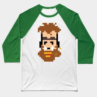 Pixelated Caveman Baseball T-Shirt